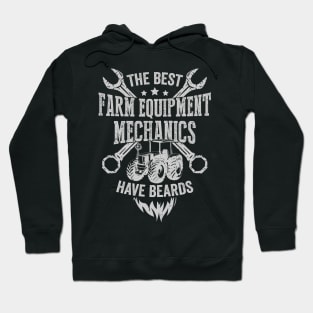 Bearded Farm Equipment Mechanic Gift Hoodie